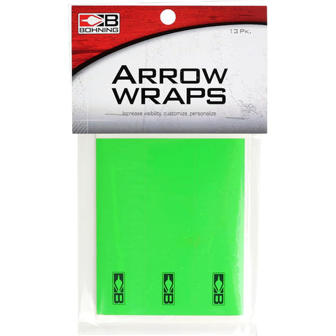 Image of Bohning Arrow Wraps Small Diameter 5.5 In. Neon Green 13 Pk.
