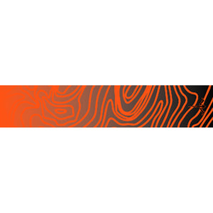 White Water Archery Topo Fade Arrow Wraps  Orange 5 In. X 1.125 In. 15 Pk.