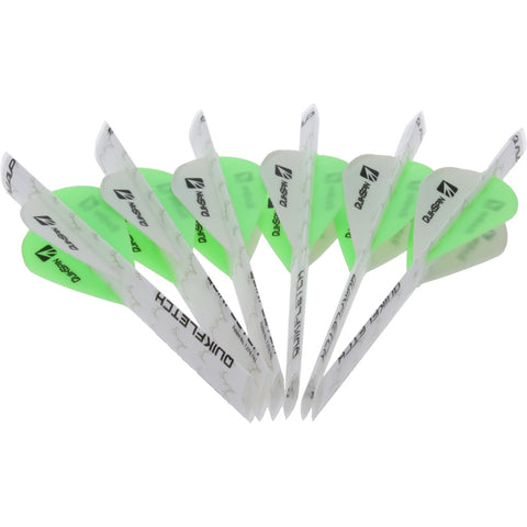 Image of Nap Quikfletch Quickspin 4 Fletch Rap White And Green 2 In.