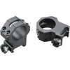 Weaver Classic 4hole Skeleton Rings Matte Black 1" Xhigh Clamshell Pack