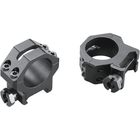 Image of Weaver Classic 4hole Skeleton Rings Matte Black 1" Medium Clamshell Pack