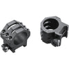 Weaver Classic 6hole Skeleton Rings Matte Black 1" Medium Clamshell Pack