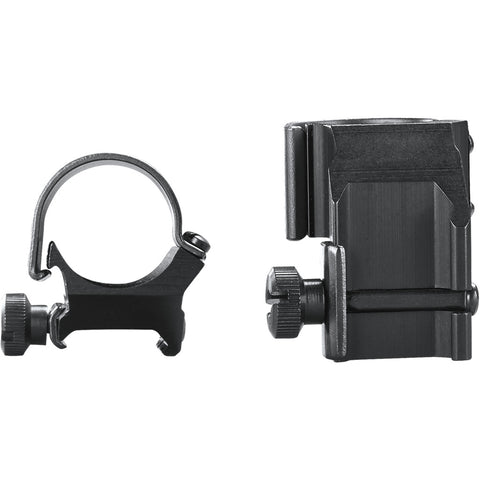 Image of Weaver Classic Detachable Extended Rings Matte Black 1" Medium Top Mount Extended Clam Pack