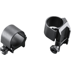 Weaver Classic Detachable Extended Rings Matte Black 1" Medium Top Mount Extended Clam Pack