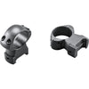 Weaver Grand Slam Steel Rings Matte Black 1" Xhigh Clamshell Pack