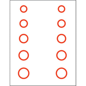Gunstar Mini Circles Target Reticle Set Orange