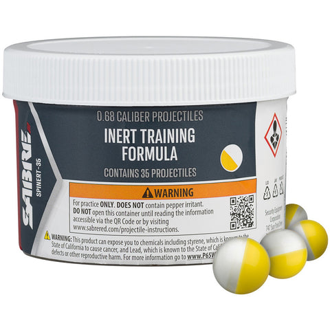 Image of Sabre Inert Practice 0.68 Caliber Projectile 35ct