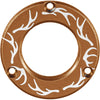 Axcel Driver Hubcap Coyote Tan W/engraving Elk Antlers Pattern