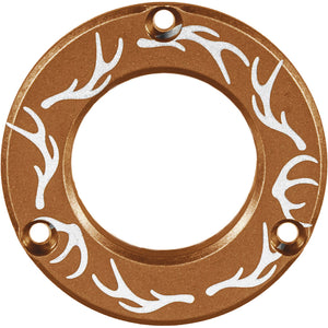 Axcel Driver Hubcap Coyote Tan W/engraving Elk Antlers Pattern