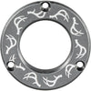 Axcel Driver Hubcap Stone Gray W/engraving Deer Antlers Pattern